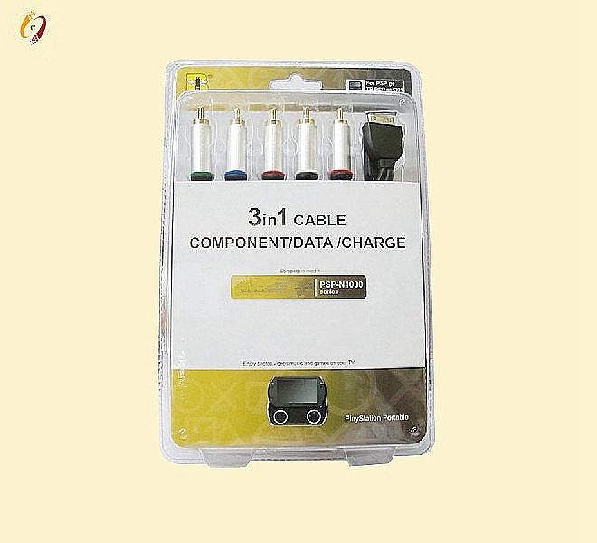 3in1 Component Data Charge Cable for PSP GO